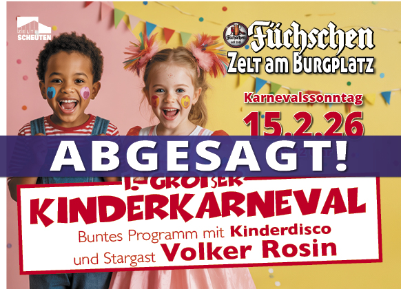 Neu! 1. Großer Kinderkarneval am Burgplatz Poster