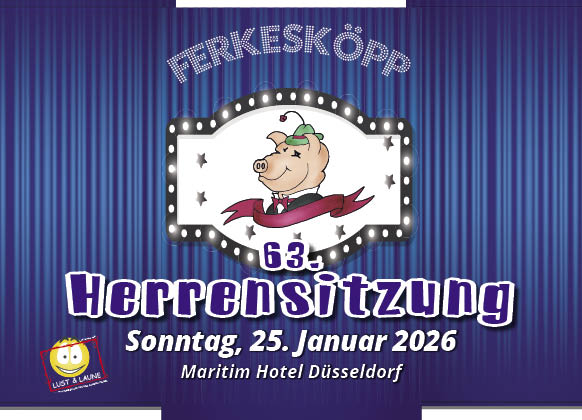 Die 63. Ferkesköpp Herrensitzung 2026 Poster