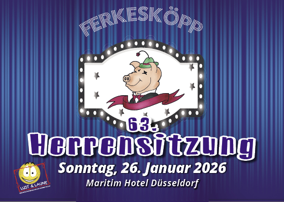 Die 63. Ferkesköpp Herrensitzung 2026 Poster